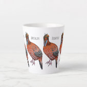 Cartoon van de tragopanvogel van Cabot Latte Mok (Voorkant)