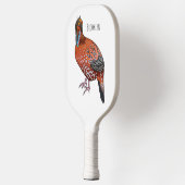 Cartoon van de tragopanvogel van Cabot Pickleball Paddle (Links)