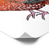 Cartoon van de tragopanvogel van Cabot Poster (Hoek)