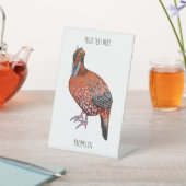 Cartoon van de tragopanvogel van Cabot Reclamebord Met Voetstuk (Insitu)