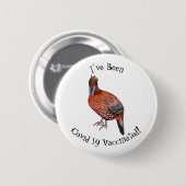 Cartoon van de tragopanvogel van Cabot Ronde Button 5,7 Cm (Voorkant /achterkant)