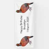 Cartoon van de tragopanvogel van Cabot Spandoek (Verticaal)