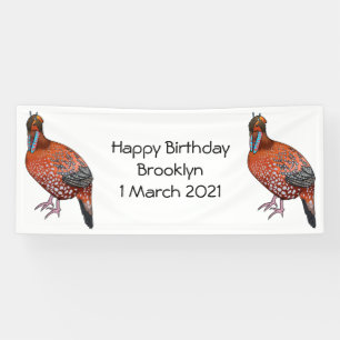 Cartoon van de tragopanvogel van Cabot Spandoek