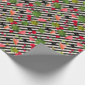 Cartoon van de Waterverf van naadloze verse vrucht Cadeaupapier (Hoek)