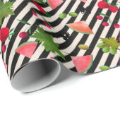 Cartoon van de Waterverf van naadloze verse vrucht Cadeaupapier (Rol Hoek)