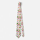 Cartoon van de Waterverf van naadloze verse vrucht Stropdas (Voorkant)