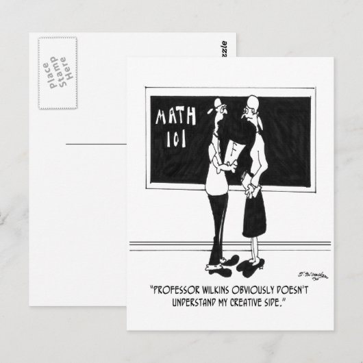 Cartoon van de wiskunde 6838 briefkaart (Voorkant / Achterkant)