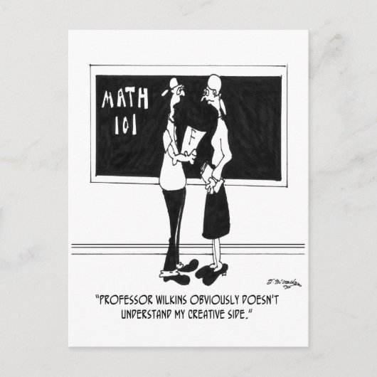 Cartoon van de wiskunde 6838 briefkaart (Voorkant)