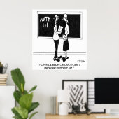 Cartoon van de wiskunde 6838 poster (Thuiskantoor)