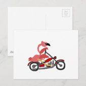 Cartoon van de wolroze fielenmotor briefkaart (Voorkant / Achterkant)