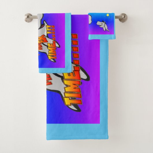 Cartoon van de zomertijd bad handdoek (Insitu)