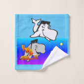 Cartoon van de zomertijd bad handdoek (Wasdoekje)