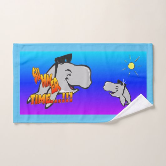 Cartoon van de zomertijd bad handdoek (Handdoek)