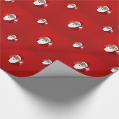 Cartoon van de zwarte kerstman cadeaupapier (Hoek)