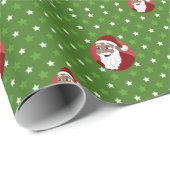 Cartoon van de zwarte kerstman cadeaupapier (Rol Hoek)