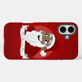 Cartoon van de zwarte kerstman Case-Mate iPhone case (Achterkant (horizontaal))