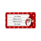 Cartoon van de zwarte kerstman etiket (Voorkant)