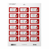 Cartoon van de zwarte kerstman etiket (Full Sheet)