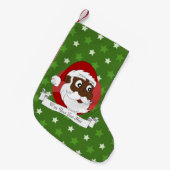 Cartoon van de zwarte kerstman kleine kerstsok (Voorkant (Hangend))