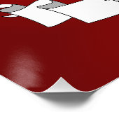 Cartoon van de zwarte kerstman perfect poster (Hoek)