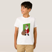 Cartoon van de zwarte kerstman t-shirt (Voorkant volledig)