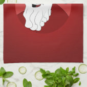 Cartoon van de zwarte kerstman theedoek (Gevouwen)