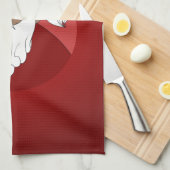 Cartoon van de zwarte kerstman theedoek (Quarter Fold)