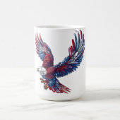 Cartoon van een adelaar, 4 juli concept koffiemok (Center)