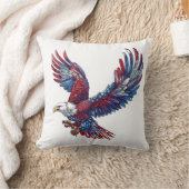 Cartoon van een adelaar, 4 juli concept kussen (Deken)