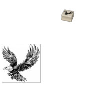 Cartoon van een adelaar, 4 juli concept rubberstempel (Gestempeld)