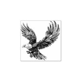 Cartoon van een adelaar, 4 juli concept rubberstempel (Afrduk)