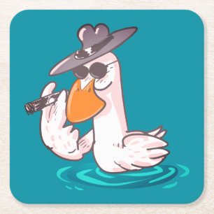 cartoon van een eikel kartonnen onderzetters