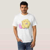 cartoon van een hond en een poppenwagen t-shirt (Voorkant volledig)