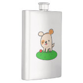 Cartoon van een kotterende puppy flacon (Rechts)