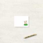 Cartoon van een kotterende puppy post-it® notes (Op bureau)