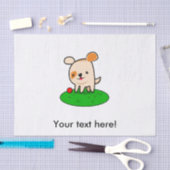 Cartoon van een kotterende puppy tissuepapier (Craft)