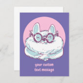 cartoon van een nerd-springstaartje bedankkaart (Voorkant / Achterkant)