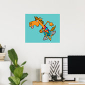 cartoon van een paardenrennen poster (Thuiskantoor)