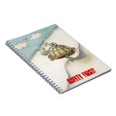 cartoon van een schildpad en slak met veiligheidsg notitieboek (Rechterzijde)