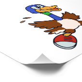 Cartoon van eenden | achtergrondkleur kiezen foto afdruk (Hoek)