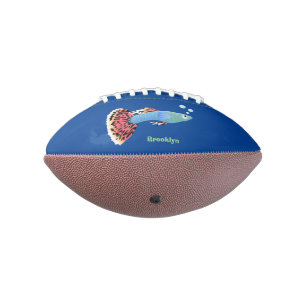 Cartoon van fancy guppy tropische vissoorten american football