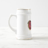 Cartoon van fancy guppy tropische vissoorten bierpul (Links)