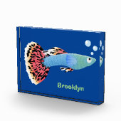 Cartoon van fancy guppy tropische vissoorten fotoblokken (Rechts)