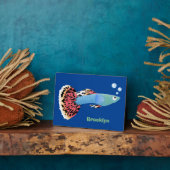 Cartoon van fancy guppy tropische vissoorten fotoplaat (Zijkant)