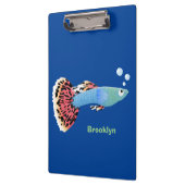 Cartoon van fancy guppy tropische vissoorten klembord (Links)