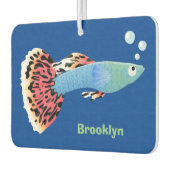 Cartoon van fancy guppy tropische vissoorten luchtverfrisser (Links)