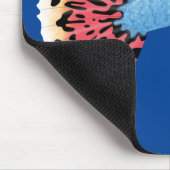 Cartoon van fancy guppy tropische vissoorten muismat (Hoek)