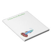 Cartoon van fancy guppy tropische vissoorten notitieblok (Schuin)