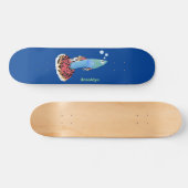 Cartoon van fancy guppy tropische vissoorten persoonlijk skateboard (Horizontaal)