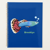 Cartoon van fancy guppy tropische vissoorten planner (Voorkant)